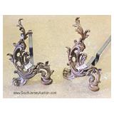 PAIR French Style Bronze Andirons Located Inside - Auction Estimate $100-$200