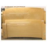 4 Piece Lacquer Burl Maple Bedroom Set with Full Size Bed Made in Italy Located Inside - Auction Est