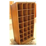 ANTIQUE Bronze and Glass Post Office Boxes in Wood Cabinet Located Inside - Auction Estimate $400-$8