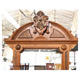 ANTIQUE Walnut Victorian High Back Marble Top Dresser with Hidden Drawer Located Inside - Auction Es