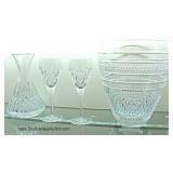 Waterford Crystal Large Compote Bowl, Stem Glasses, Large Bowl Located Inside - Auction Estimate $50