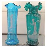 Selection of Art Glass Fluted Vases Located Inside - Auction Estimate $20-$40