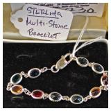 STERLING Colored Stone Bracelet Located Inside - Auction Estimate $10-$20