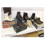 Selection of New in Boxes Riding and Other Boots and Shoes and More
