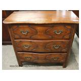  ANTIQUE 3 Drawer Serpentine Front Chest 