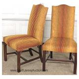  “Set of 8” Upholstered Chippendale Style Dining Room Chairs 