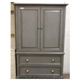  Gray 2 Door 2 Drawer Armoire 