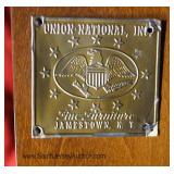  Burl Mahogany 2 Piece Breakfront with Desk by "Union National Furniture" 