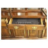  2 Piece Cherry China Cabinet with Silverware Drawer by "Kincaid Furniture" 