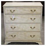  Paint Decorated Distressed 4 Drawer Chest 