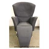  Mid Century Modern Design Upholstered Chair and Ottoman 