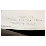 2 Piece Contemporary Brown Leather Club Chair and Ottoman by "Ethan Allen Furniture" 