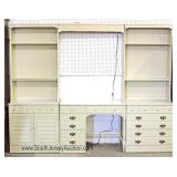  6 Section Wall Unit with Desk, Chest and Bookcase Tops by "Ethan Allen Furniture" 