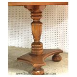  7 Piece Dining Room Set with Oval Table and 6 Brace Back Stenciled Chairs by "Ethan Allen Furniture