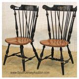  7 Piece Dining Room Set with Oval Table and 6 Brace Back Stenciled Chairs by "Ethan Allen Furniture