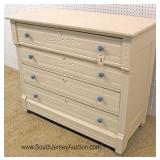  Paint Decorated Victorian 4 Drawer Dresser 