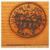  SOLID Maple ‘7 Drawer’ Desk with Carved Stagecoach by "Virginia House Furniture" 