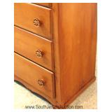  SOLID Maple ‘6 Drawer’ High Chest with Carved Stagecoach by "Virginia House Furniture" 