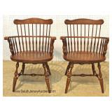 7 Piece Cherry Dining Room Table with 6 Chairs (4 Captains and 2 Side) by "Ethan Allen Furniture" 