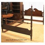 BEAUTIFUL 6 Piece SOLID Mahogany Bracket Foot Queen Poster Bedroom Set by "Ethan Allen Furniture" 