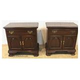 BEAUTIFUL 6 Piece SOLID Mahogany Bracket Foot Queen Poster Bedroom Set by "Ethan Allen Furniture" 