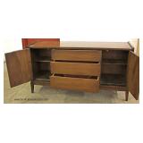 Mid Century Modern Danish Walnut 2 Door 3 Drawer Buffet 