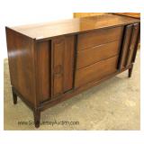 Mid Century Modern Danish Walnut 2 Door 3 Drawer Buffet 