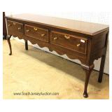 Mahogany 3 Drawer Queen Anne Buffet by "Henkel Harris Furniture" 