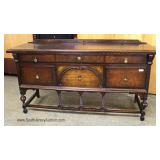 Walnut Depression Buffet with Backsplash by "Baker Furniture" 