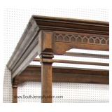 Burl Walnut Queen Size Full Canopy Bed 