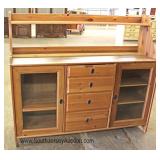 LIKE NEW 8 Piece Contemporary Dining Room Table with 6 Chairs and Buffet 