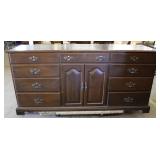  One of Several Mahogany Bracket Foot Low Chest 
