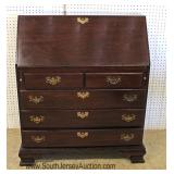 SOLID Mahogany Bracket Foot Slant Front Desk by "Ethan Allen Furniture" 