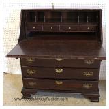 SOLID Mahogany Bracket Foot Slant Front Desk by "Ethan Allen Furniture" 