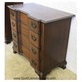 ANTIQUE Block Front 4 Drawer Mahogany Chest by "Collectors Group John Wanamaker made in New York" 