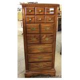  Oak Bracket Foot 7 Drawer Lingerie Chest by "Thomasville Furniture" 