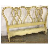  4 Piece French Provincial Bedroom Set with Full Size Bed and Custom Glass Tops by "Dixie Furniture"