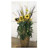  LARGE Contemporary Decorator Vase with Flowers 
