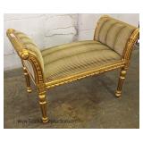  SELECTION of French Style Carved Gold Painted Frame End of the Bed Benches 
