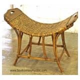  Contemporary Rattan Bench 