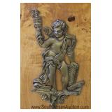  Burl Walnut 4 Door French Style CORNER Cabinet with Applied Bronze 