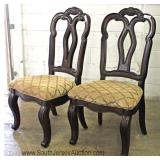  — LIKE NEW –   7 Piece Contemporary Mahogany Dining Room Table with 6 Chairs Chairs 