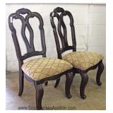 “Set of 6” Mahogany Dining Room Chairs  — LIKE NEW –   7 Piece Contemporary Mahogany Dining Room Tab