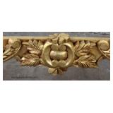 Highly Carved Marble Top Italian Style Console and Mirror 