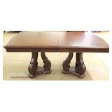  — LIKE NEW –   7 Piece Contemporary Mahogany Dining Room Table with 6 Chairs 