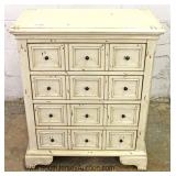 Decorator 4 Drawer Bracket Foot White Distressed Chest 
