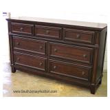 Contemporary Mahogany 7 Drawer Low Chest 