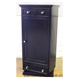 Black Contemporary Ladies Rotating Dressing Cabinet with Full Length Dressing Mirror 