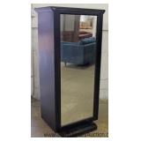 Black Contemporary Ladies Rotating Dressing Cabinet with Full Length Dressing Mirror 