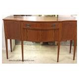 Mahogany 4 Door 1 Drawer Taper Leg Inlaid Buffet 